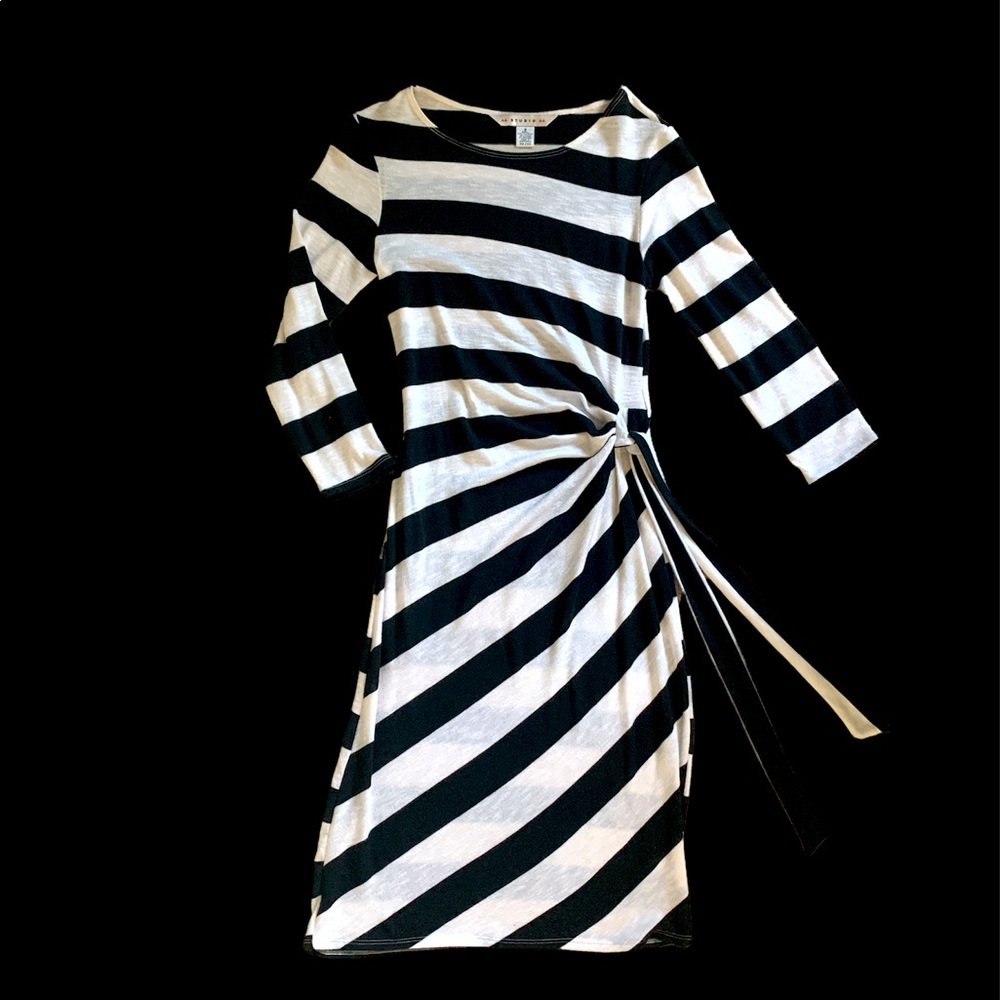 AA Studio Black & White Striped Dress